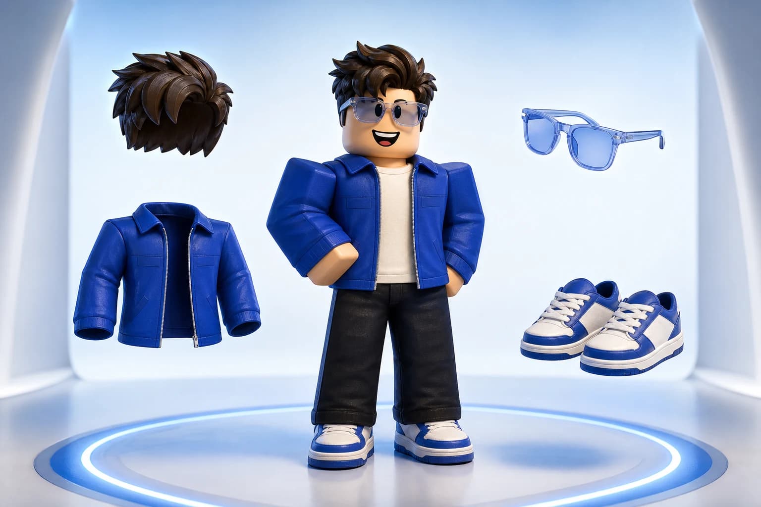 Roblox avatar wearing coordinated Marketplace clothing and accessories
