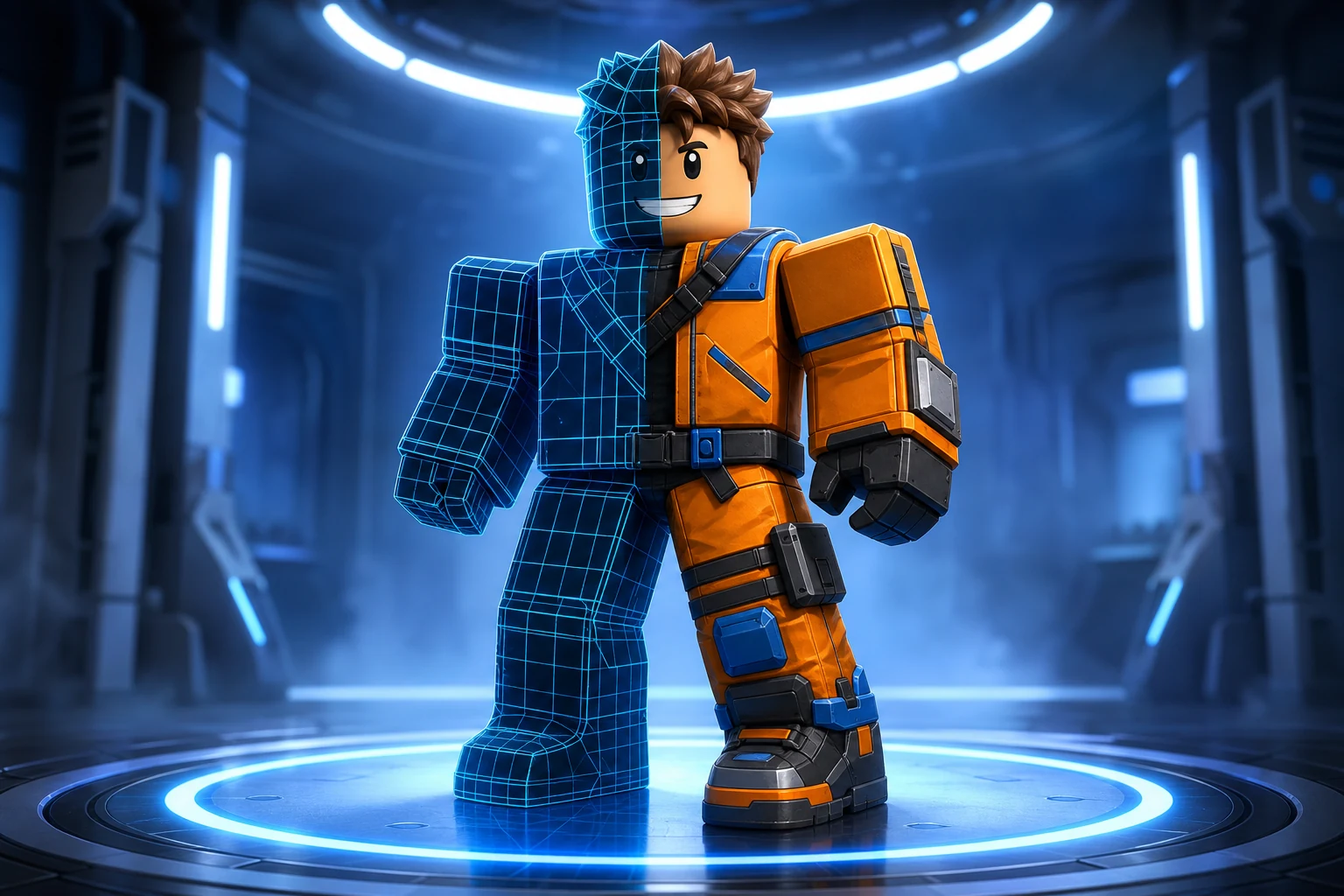 Roblox avatar key art generated by Roblox AI